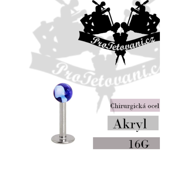 Piercing do rtu Labret Marble Blue