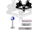 Piercing do rtu Labret Marble Blue