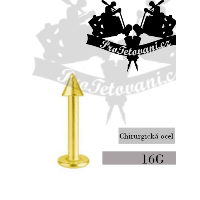 Piercing do rtu Labret Monroe Gold Spikes