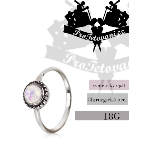 Piercing kroužek Opal Ornate