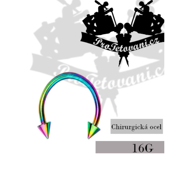 Piercing podkova Rainbow