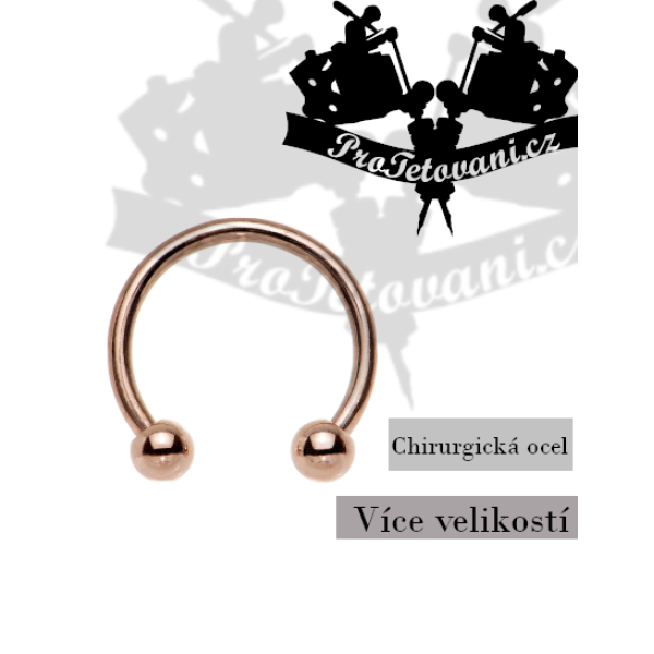 Piercing podkova ROSE GOLD