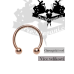 Piercing podkova ROSE GOLD