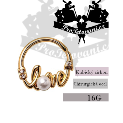Piercing Septum kroužek Love