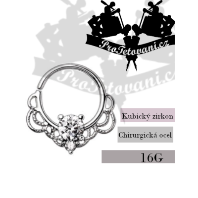 Piercing Septum kroužek Rich Royal Ornament