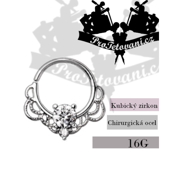 Piercing Septum kroužek Rich Royal Ornament