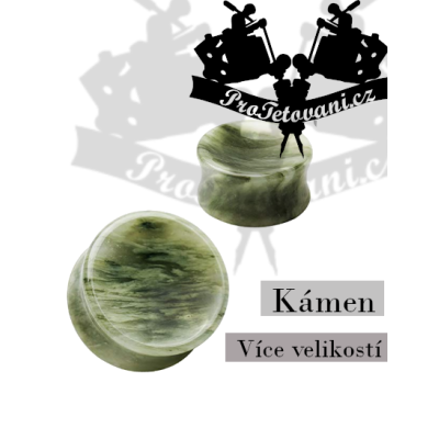 Plug přírodní kámen Green Line Jasper
