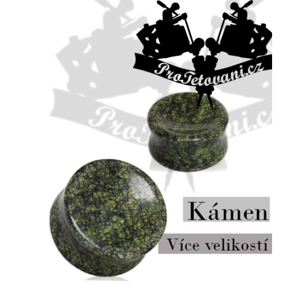 Plug přírodní kámen Green Serpentine