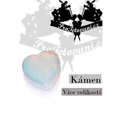 Plug přírodní kámen Opalite heart