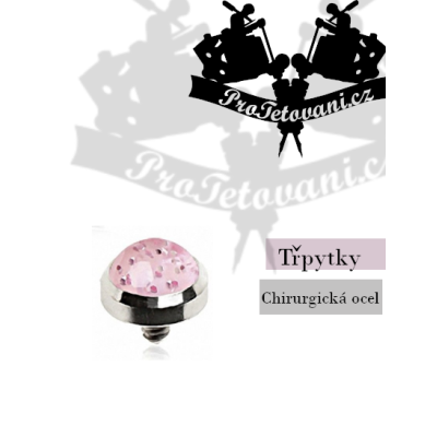 Šperk pro mikrodermalní piercing Glitter pink
