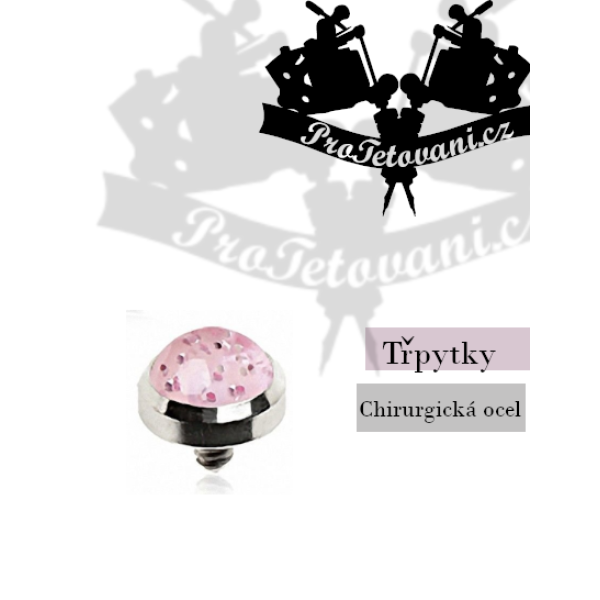Šperk pro mikrodermalní piercing Glitter pink