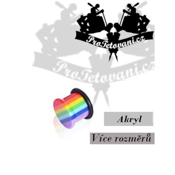 Plug akrylový Rainbow single flare
