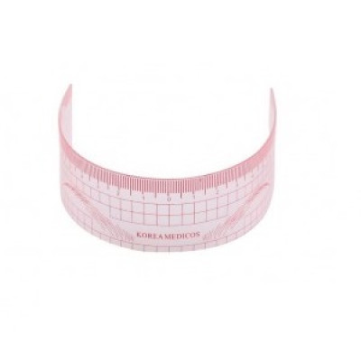 Pravítko měrka k označení symetrického tvaru obočí mřížka