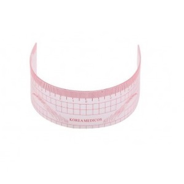 Pravítko měrka k označení symetrického tvaru obočí mřížka