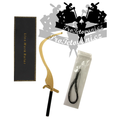 Prémiové pravítko luk pro permanentní make up s náhradními struny