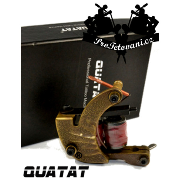 Prémiový cívkový tetovací strojek QUATAT Red Dragon 10wrap SHADER