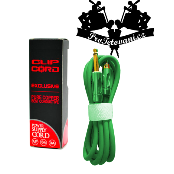 Prémiový RCA cord silikonový hrubý green