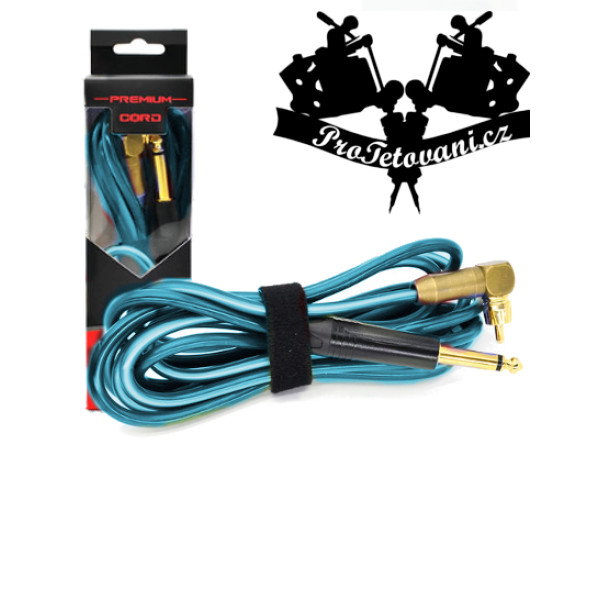 RCA clip cord Angled II Luminosity Light Blue