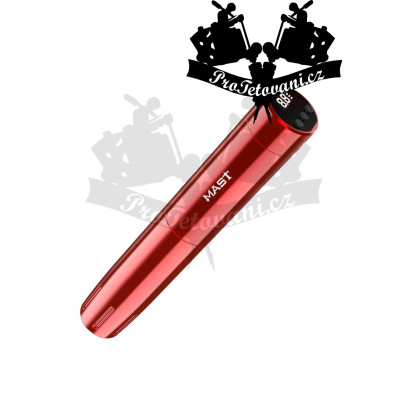 Rotační bezdrátový dobíjecí strojek pro permanentní make-up MAST TOUR Red