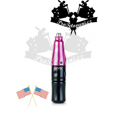 Rotační tetovací strojek Axys Valkyr Pink měnitelný zdvih i pro PM