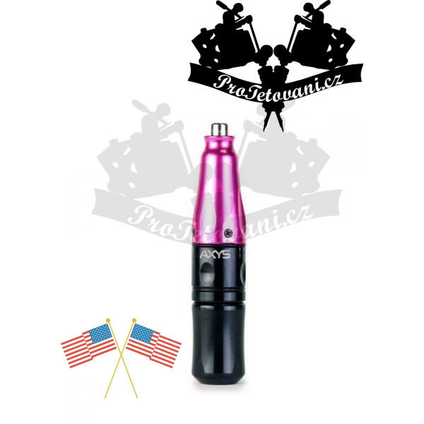 Rotační tetovací strojek Axys Valkyr Pink měnitelný zdvih i pro PM