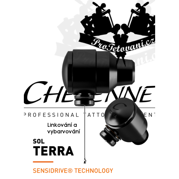 Rotační tetovací strojek CHEYENNE SOL TERRA BLACK