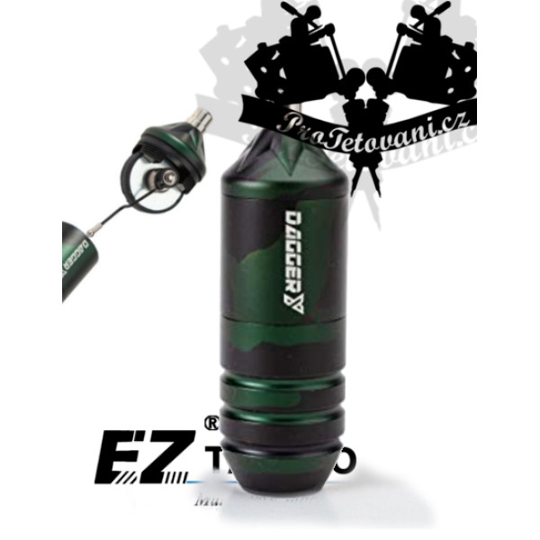 Rotační tetovací strojek EZ DAGGER Y CAMO GREEN FAULHABER