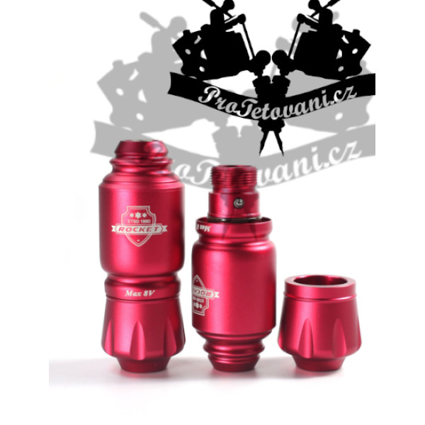 Rotační tetovací strojek Mini Pen ROCKET RED