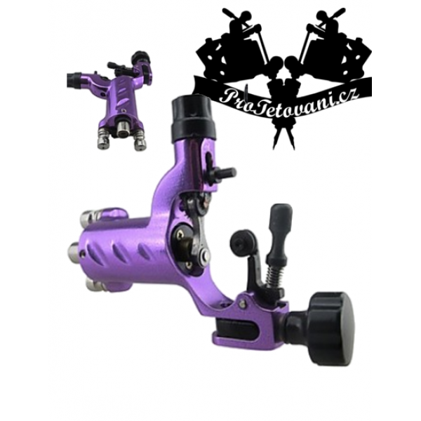 Rotační tetovací strojek Fly Purple s RCA i clip cord konektorem a tetovací grip