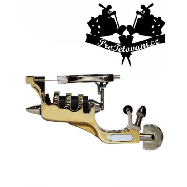 Rotační tetovací strojek Gold Ribs a tetovací grip
