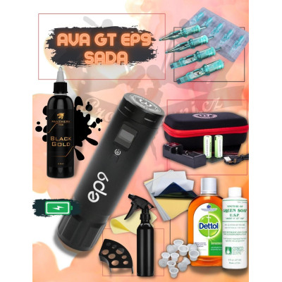 Rotační tetovací sada s bateriovým strojkem AVA GT WIRELESS PEN EP9