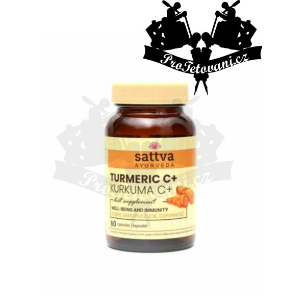 Sattva Ayurveda Kurkuma C+ obranyschopnost 60 kapslí
