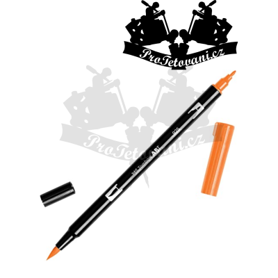 Tombow ABT Oboustranný štětcový fix na kůži i papír Scarlet 925