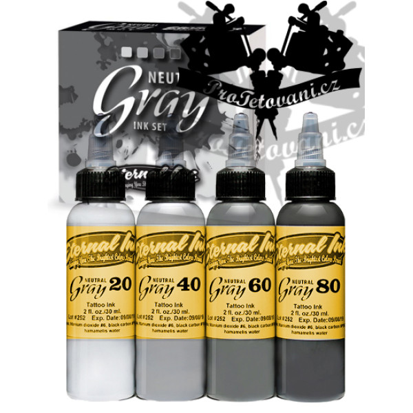 Set čtyř stínovacích uměleckých šedých barev Eternal