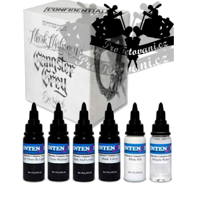 Set stínovacích uměleckých barev Intenze Mark Mahoney Gangster Grey