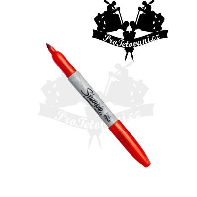 Sharpie Fine Point Red fix pro tvorbu tetovacích motivů
