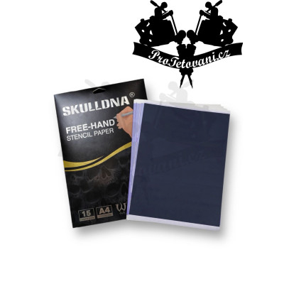 Obtiskovací papír SKULLDNA FREEHAND pro ruční překreslení motivů 15 Ks