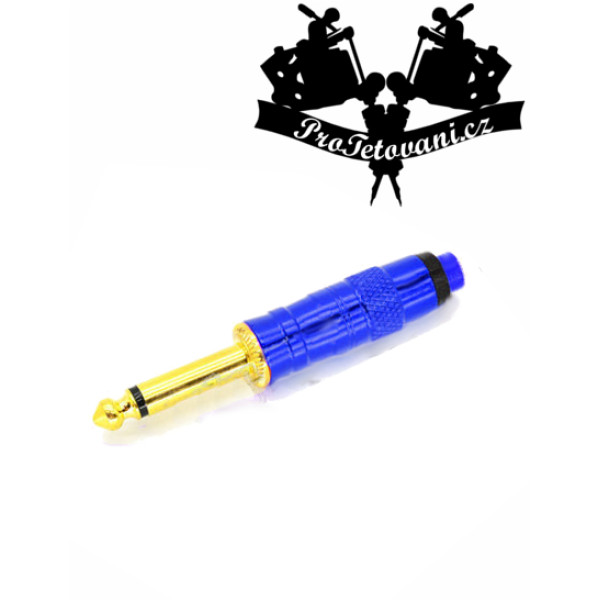 Spínač tetovacího zdroje Modrý II s tlačítkem