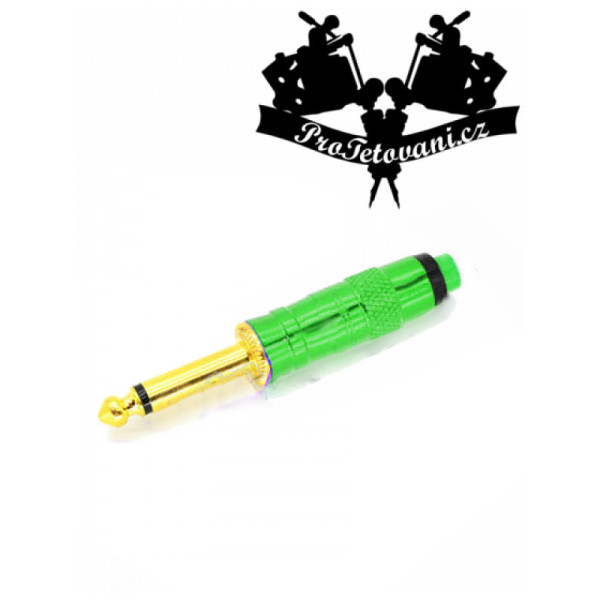 Spínač tetovacího zdroje Zelený II s tlačítkem