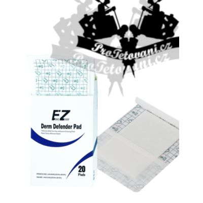 Sterilní ochranná gáza po tetování EZ derm Pads 10x15 cm 20 Ks