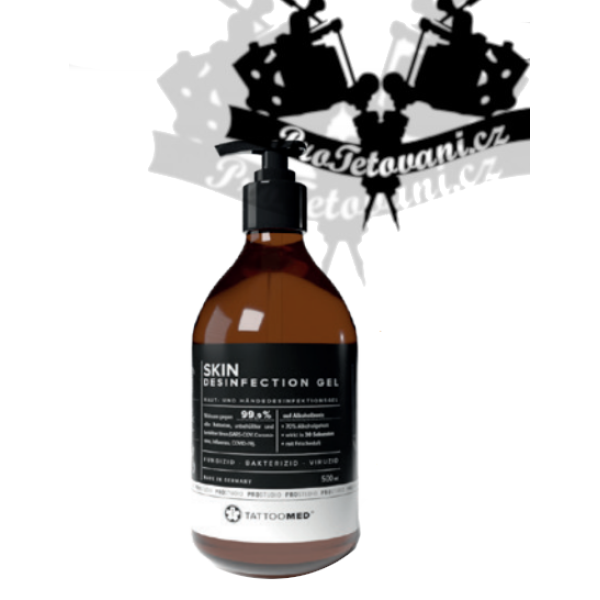 Tattoomed Dezinfekční gel na kůži a ruce ve skle 500 ml