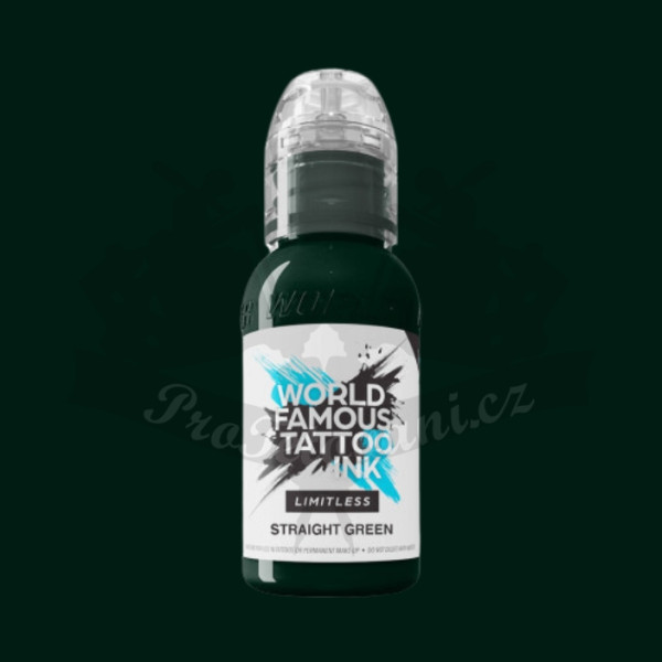 Tetovací barva World Famous Limitless STRAIGHT GREEN 30 ml REACH 2023