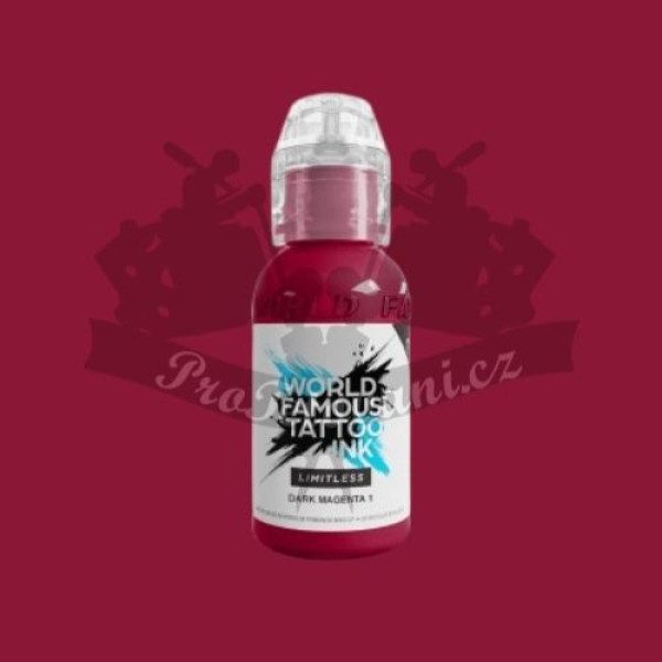Tetovací barva World Famous Limitless DARK MAGENTA 1 30 ml REACH 2023