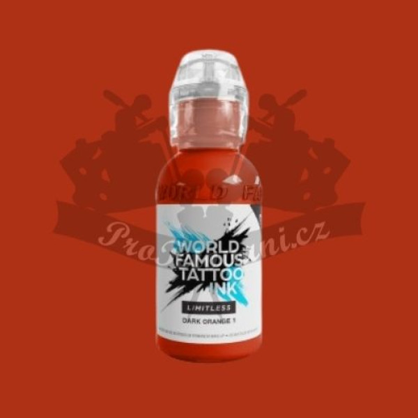 Tetovací barva World Famous Limitless DARK ORANGE 1 30 ml REACH 2023