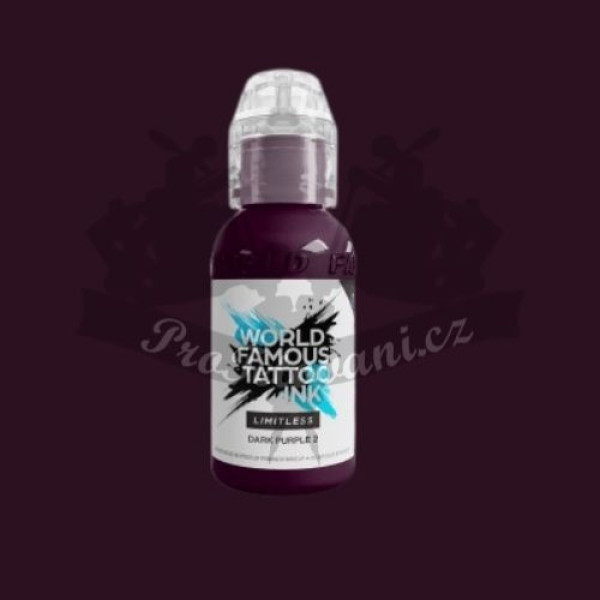 Tetovací barva World Famous Limitless DARK PURPLE 2 30 ml REACH 2023