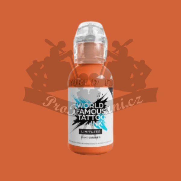 Tetovací barva World Famous Limitless LIGHT ORANGE 3 30 ml REACH 2023
