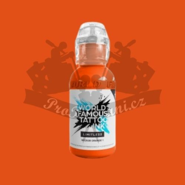 Tetovací barva World Famous Limitless MEDIUM ORANGE 1 30 ml REACH 2023