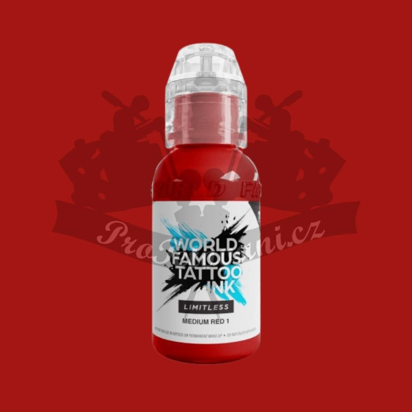 Tetovací barva World Famous Limitless MEDIUM RED 1 30 ml REACH 2023