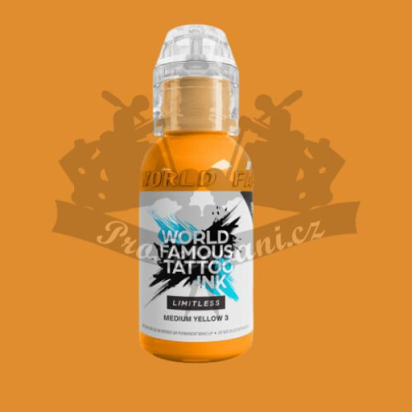 Tetovací barva World Famous Limitless MEDIUM YELLOW 3 30 ml REACH