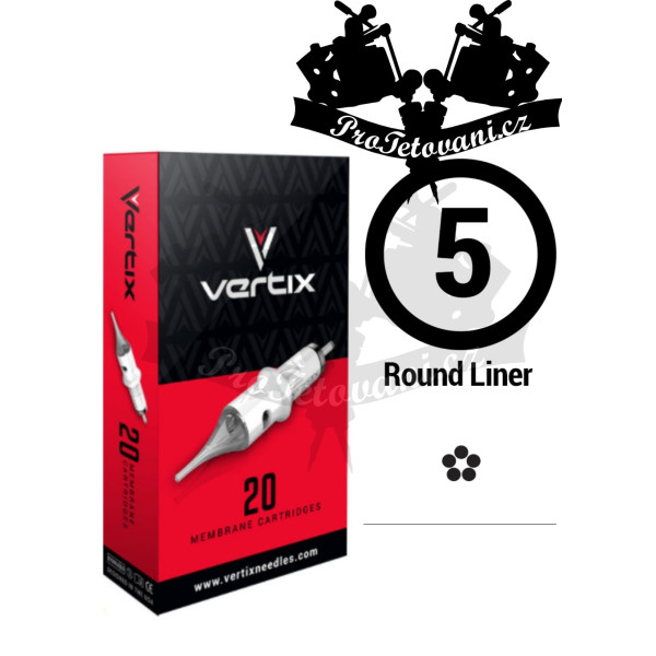 Tetovací cartridge VERTIX 5RL FK IRONS
